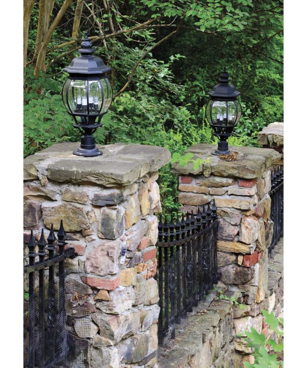 Pedestal Mount for Outdoor Lanterns Textured Black Online Sale