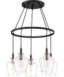 June 5-light Chandelier Earth Black For Sale