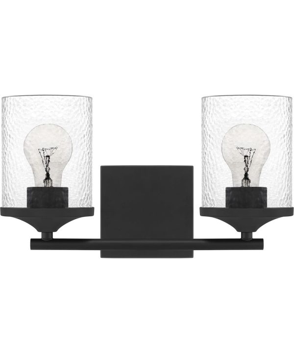 Abner Medium 2-light Bath Light Matte Black For Sale