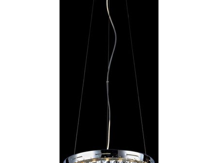 Alecia I 15-Light Led Chandeliers Chrome Crystals Discount