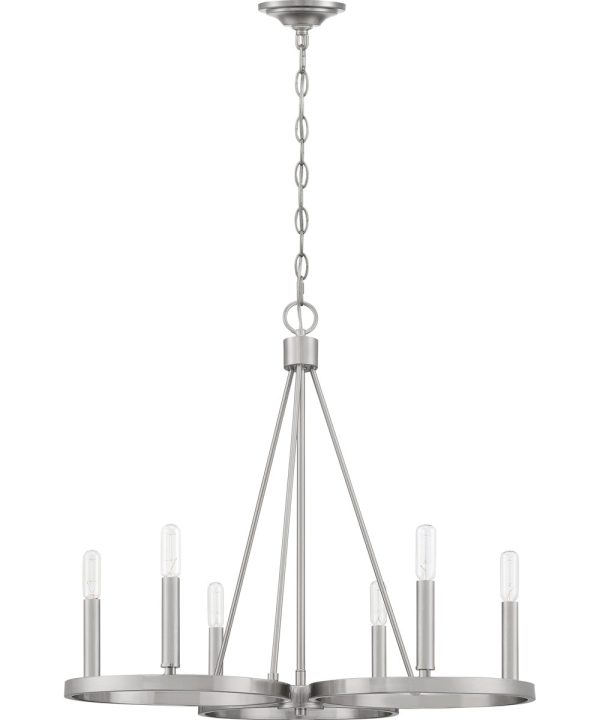 Revival 6-light Chandelier Brushed Nickel Online Sale