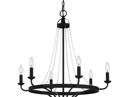 Adelaide 6-light Chandelier Matte Black Online Sale