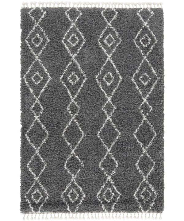 8 x10  Maysel Large Rug Charcoal White Cheap