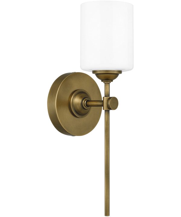 Aria Small 1-light Wall Sconce Weathered Brass Online now