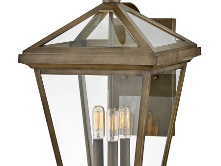 Palma 3-Light Large Outdoor Wall Mount Lantern in Burnished Bronze Online