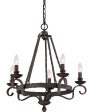 Noble 5-light Chandelier Rustic Black Discount