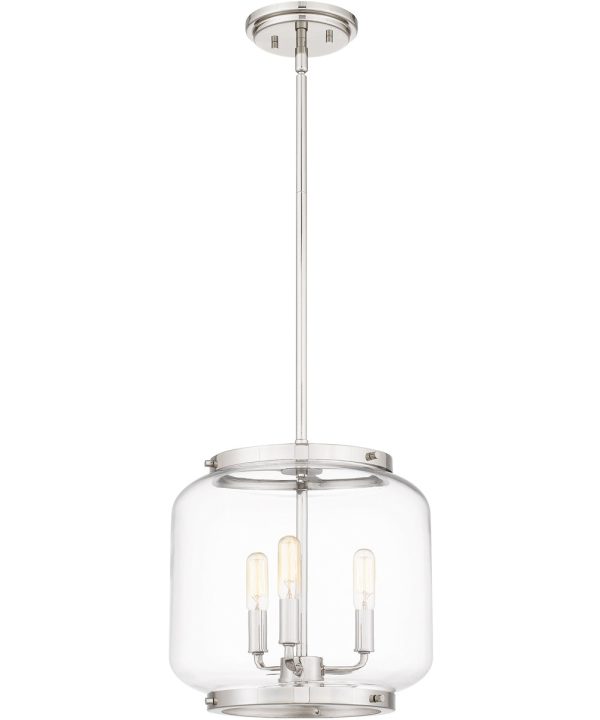 Tapley Small 3-light Mini Pendant Polished Nickel Online Sale