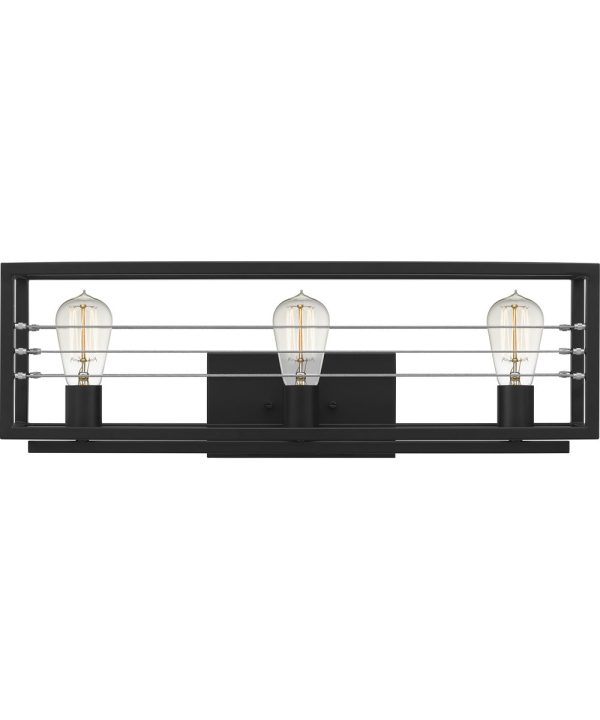 Awendaw Large 3-light Bath Light Matte Black Discount