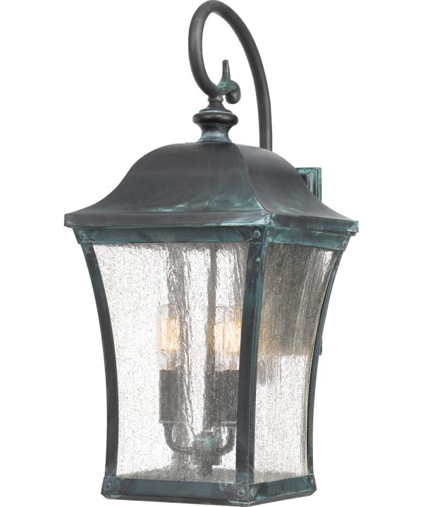 Bardstown Large 3-light Outdoor Wall Light Aged Verde Hot on Sale