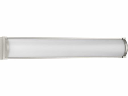 Barril 32 in. Large Modern Integrated LED Linear Vanity Light Brushed Nickel Fashion