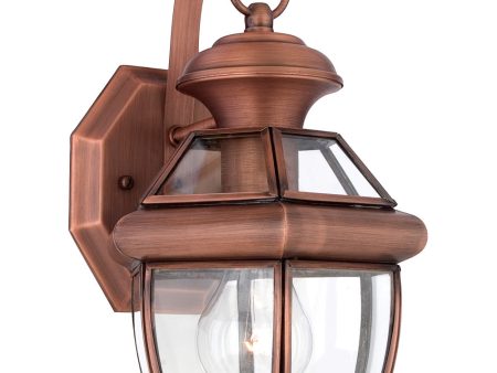 Newbury Small 1-light Outdoor Wall Light Aged Copper Cheap