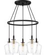 June 5-light Chandelier Earth Black For Sale