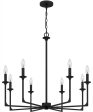 Prescott 8-light Chandelier Matte Black Supply