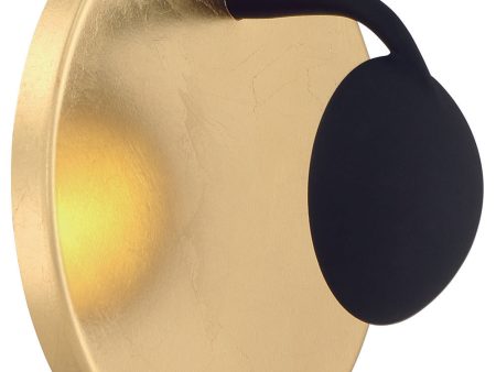 Aurora LED Wall Sconce Gold   Black For Cheap