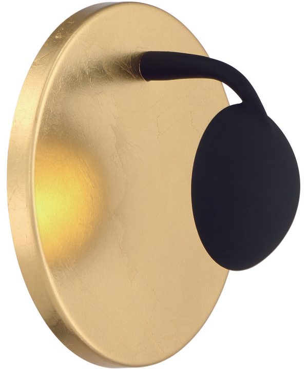 Aurora LED Wall Sconce Gold   Black For Cheap