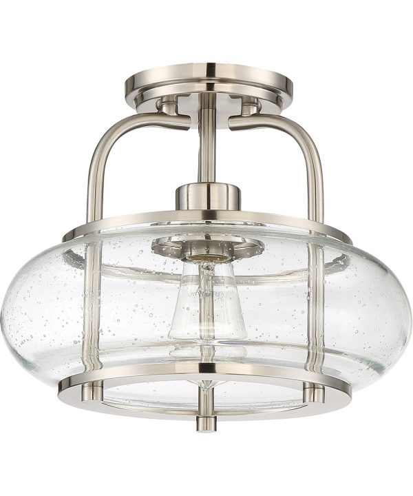 Trilogy Small 1-light Semi Flush Mount Brushed Nickel Discount