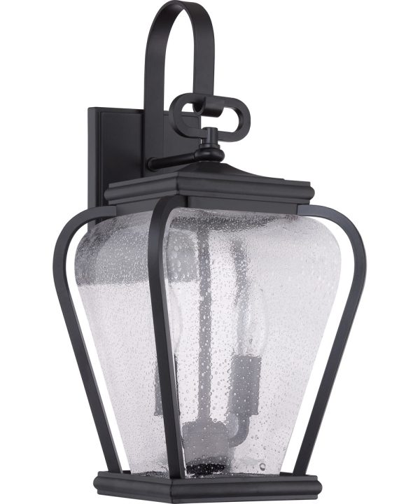 Province Medium 2-light Outdoor Wall Light Mystic Black Online Sale