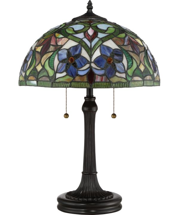 Violets Small 2-light Table Lamp Vintage Bronze For Sale