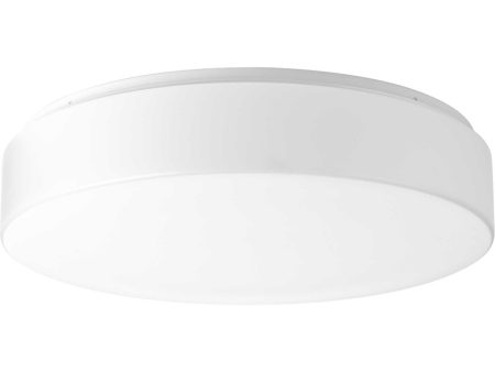 1-Light 17  LED Drum Flush Mount White For Cheap