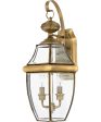 Newbury Large 2-light Outdoor Wall Light Antique Brass Supply