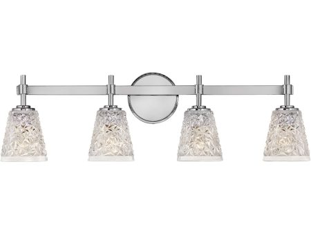 Amabelle 4-Light Four Light Vanity in Chrome Hot on Sale