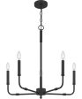 Abner 5-light Chandelier Matte Black on Sale