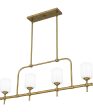 Aria 4-light Island Light Weathered Brass Fashion