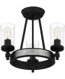 Alpine 3-light Semi Flush Mount Earth Black Discount