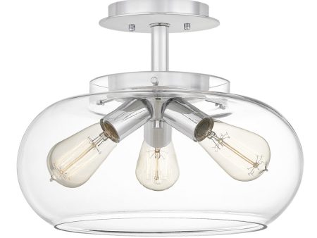 Andrews 3-light Semi Flush Mount Polished Chrome Online