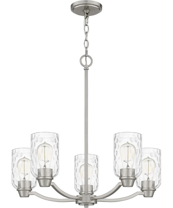 Acacia 5-light Chandelier Brushed Nickel Online Sale