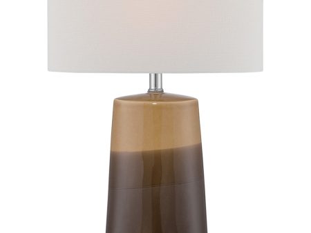 Baker 1-Light Table Lamp Gradient Coffee Ceramic Body Fabric Online