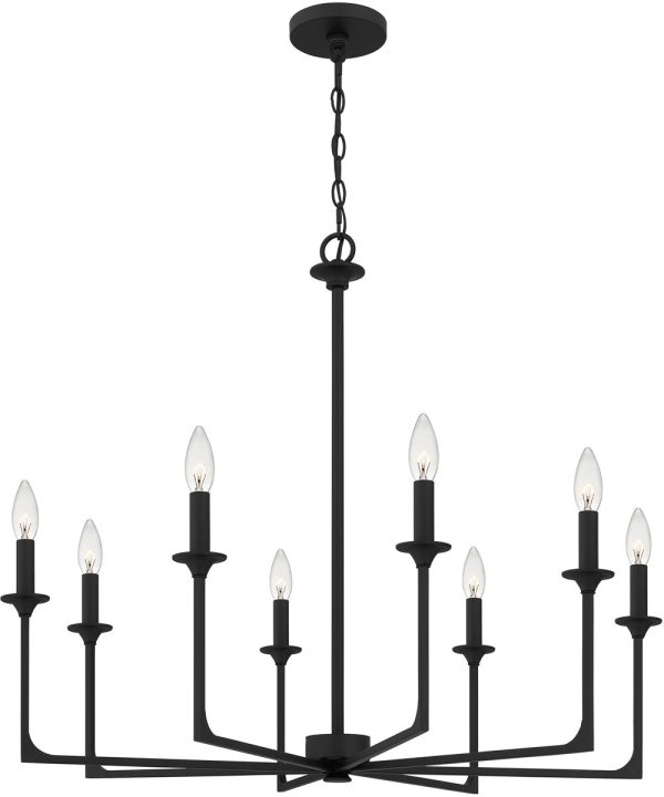 Prescott 8-light Chandelier Matte Black Supply