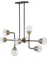 Poppy 8-Light Eight Light Linear in Black on Sale