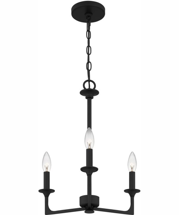 Prescott Medium 3-light Chandelier Matte Black Sale