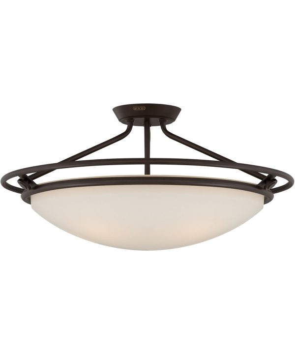 Ashland Extra Large 4-light Semi Flush Mount Western Bronze Online