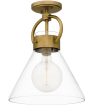 Webster 1-light Semi Flush Mount Weathered Brass Online Sale