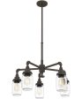 Squire 5-light Chandelier Rustic Black For Discount