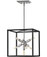 Aros 7-Light Small Convertible Pendant in Black with Polished Nickel accents Fashion