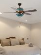 Adover Tiffany Ceiling Fan With Remote Supply