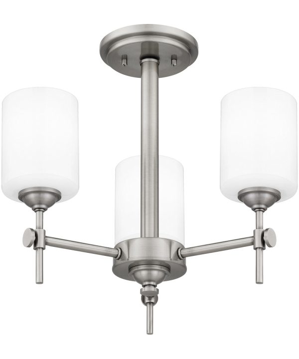 Aria 3-light Semi Flush Mount Antique Polished Nickel on Sale