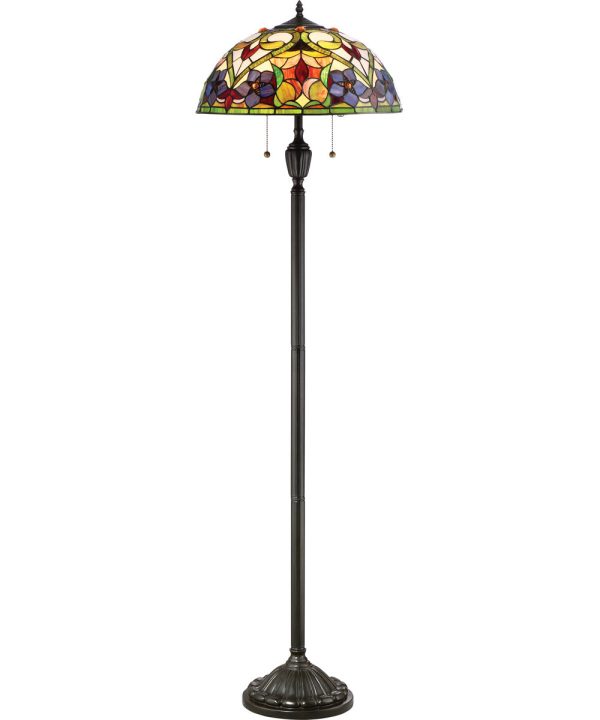 Violets Medium 2-light Floor Lamp Vintage Bronze For Cheap