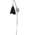 Tango 1-Light Plug-In Vanity & Wall Matte Black   Polished Nickel Discount