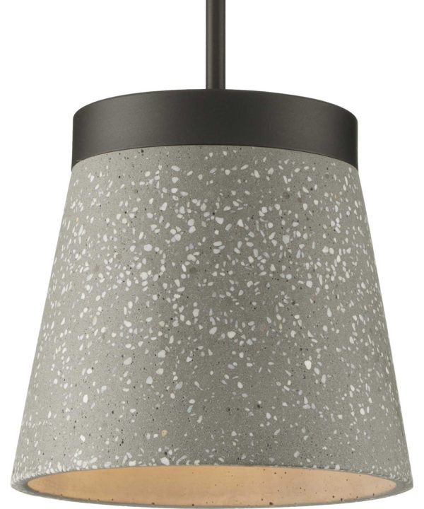 Terrazzo 1-Light Grey Terrazzo Hanging Pendant Light Graphite For Cheap