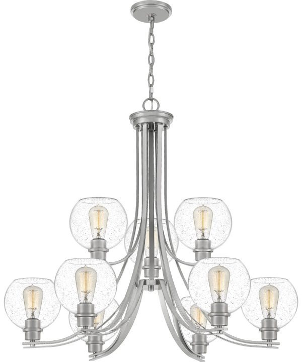 Pruitt 9-light Chandelier Brushed Nickel Sale