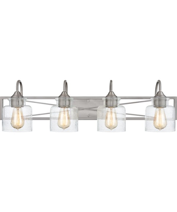 Bartley Extra Large 4-light Bath Light Brushed Nickel For Sale