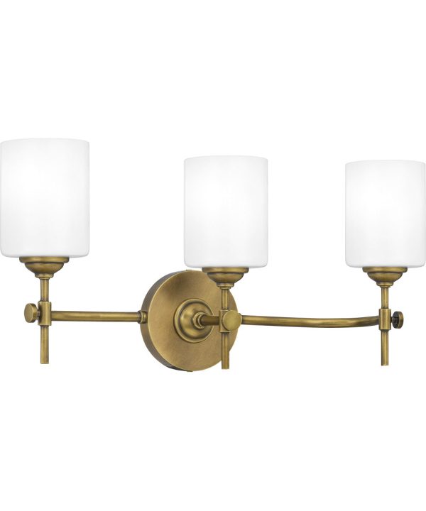 Aria Large 3-light Bath Light Weathered Brass Online now