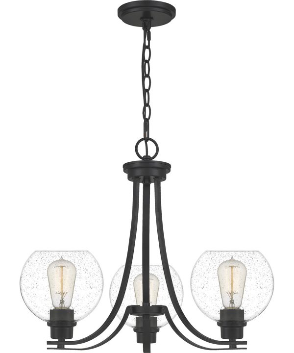 Pruitt 3-light Chandelier Matte Black For Discount