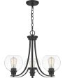 Pruitt 3-light Chandelier Matte Black For Discount