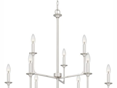 Prescott 9-light Chandelier Brushed Nickel Discount