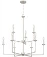 Prescott 9-light Chandelier Brushed Nickel Discount